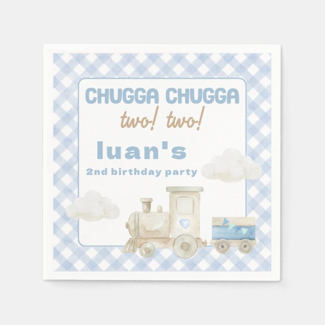Chugga Chugga Zug Geburtstag  Serviette (Vorderseite)