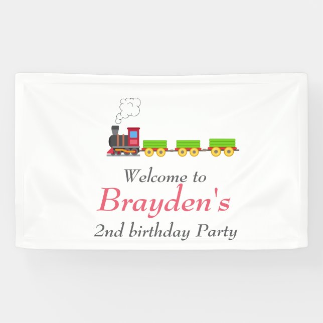 Chugga chugga zwei Banner zum 2. Geburtstag (Horizontal)