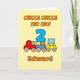 Chugga Chugga Zwei Zwei 2. Geburtstagszug Karte