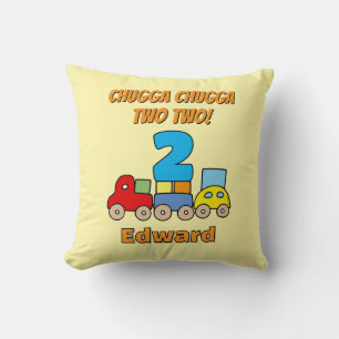 Chugga Chugga Zwei Zwei 2. Geburtstagszug Kissen