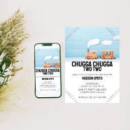 Chugga Chugga Zwei zwei | Kindergeburtstag Foto Ei Einladung