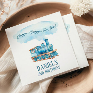 Chugga Two Choo Train 2. Geburtstag Party Serviette