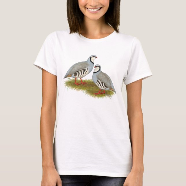 Chukar Partridge Pair T-Shirt (Vorderseite)