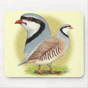 Chukar Rebhuhn kombiniert Mousepad