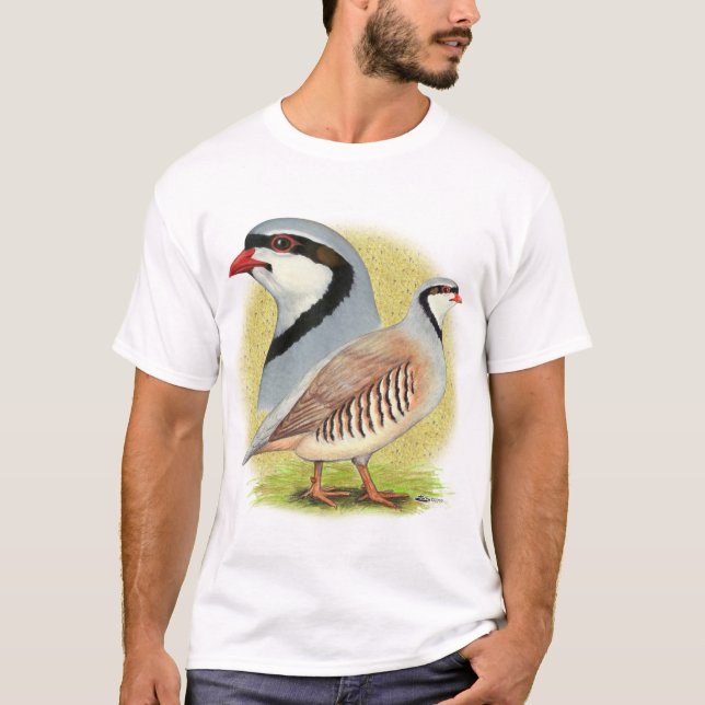 Chukar Rebhuhn kombiniert T-Shirt (Vorderseite)