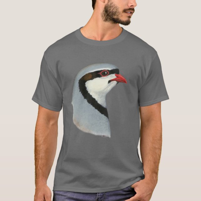 Chukar:  Rebhuhn-Kopf T-Shirt (Vorderseite)