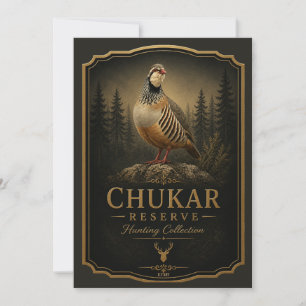 Chukar Rebhuhn ,Kunst Einladung