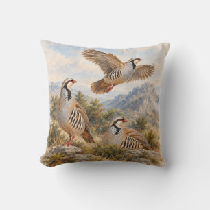Chukar Rebhuhn-Kunst Kissen