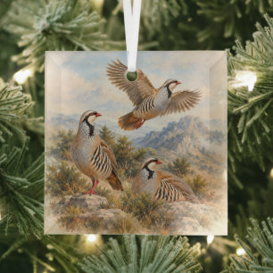 Chukar Rebhuhn-Kunst Ornament Aus Glas