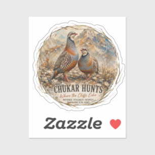 Chukar Rebhuhn-Paar-Kunst  Aufkleber
