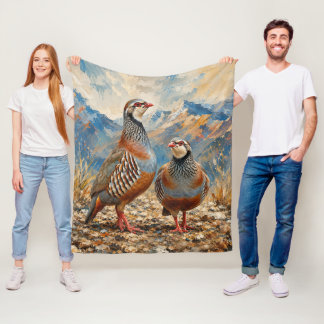 Chukar Rebhuhn-Paar-Kunst Fleecedecke