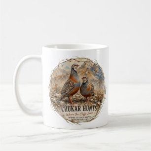 Chukar Rebhuhn-Paar-Kunst Kaffeetasse
