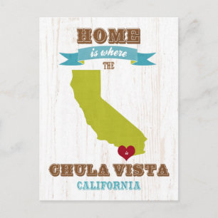 Chula Vista, California Map - Zuhause ist, wo der Postkarte