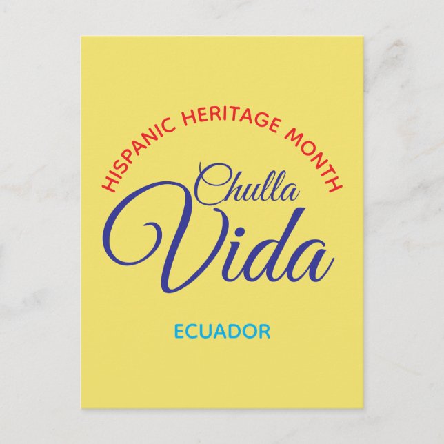 Chulla Vida / Ecuador  Postkarte (Vorderseite)