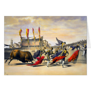 Chulos, das den Stier spielt