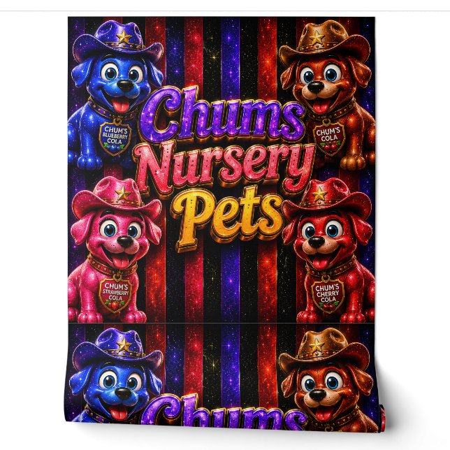 chums nursery pets wallpaper/chums nursery tapete (Abrollen)