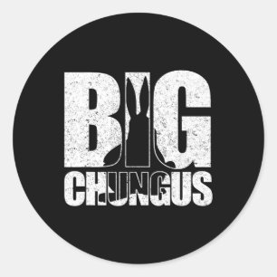 Chungus Meme Retro Vintag störtes Videospiel D Runder Aufkleber