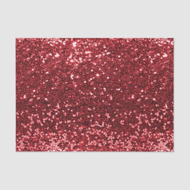 Chunky Confetti Glitzer Sparkle Red Seidenpapier (Vorderseite)
