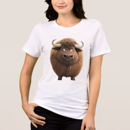 Chunky Cool Round Bull Tee | Cute Zodiac Ox Graphi