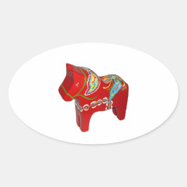 Chunky Dala Horse Oval Sticker