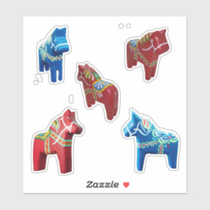 Chunky Dala Horses Aufkleber