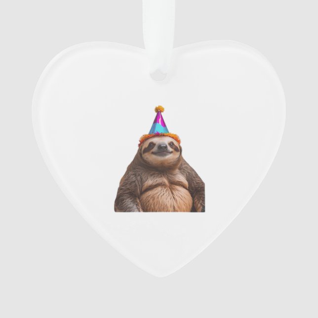 Chunky Faultier Geburtstagsparty-Hut Geschenk lust Ornament (Vorderseite)