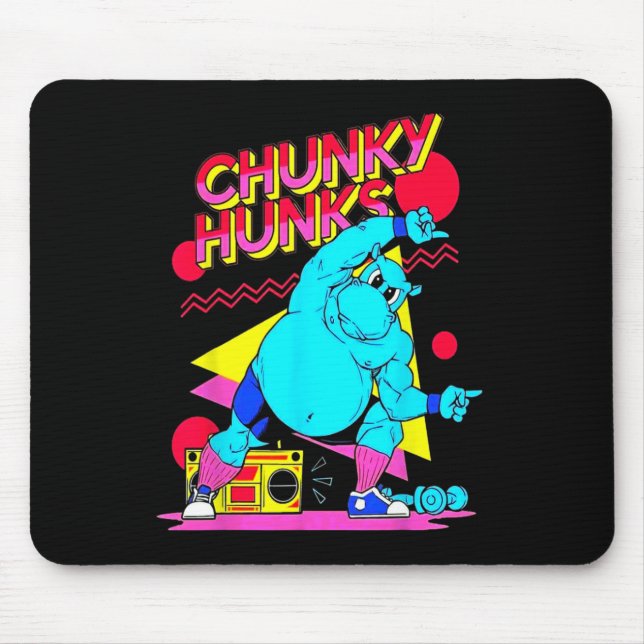 Chunky Hunks Gymnastik Bodybuilding Muskel Mousepad (Vorne)