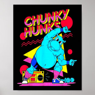 Chunky Hunks Gymnastik Bodybuilding Muskel Poster