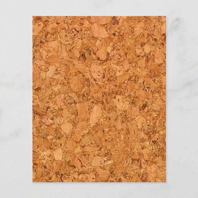 Chunky Natural Cork Wood Grain Look Flyer (Vorne)