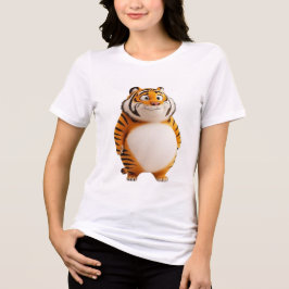 Chunky Orange Tiger Tee | Cute Round Zodiac Tiger
