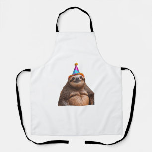 Chunky Sloth Geburtstagspartyhut Geschenk lustiges Schürze