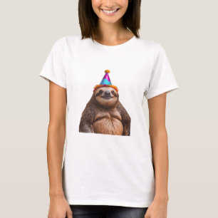 Chunky Sloth Geburtstagspartyhut Geschenk lustiges T-Shirt