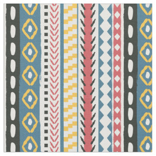 Chunky Tribal Strip, farbenfrohe Boho Printstoffe Stoff