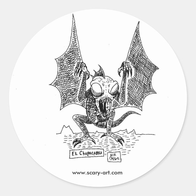 CHUPACABRA-Aufkleber Runder Aufkleber (Vorderseite)