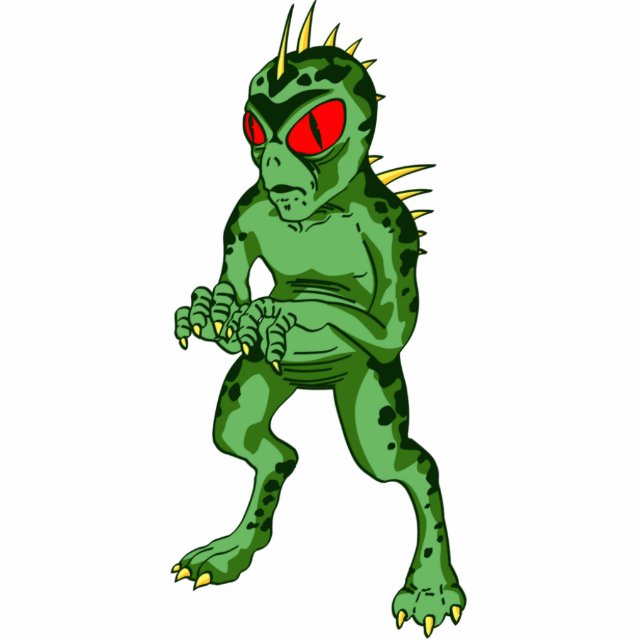 Chupacabra-Ausschnitt-Magnet/Skulptur Freistehende Fotoskulptur (Vorne)