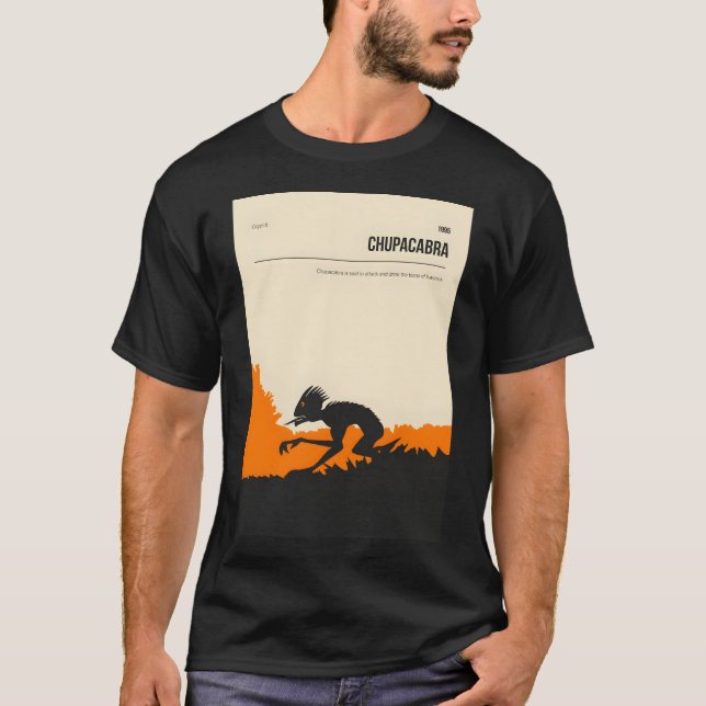 Chupacabra Cryptid Cryptozoology Poster T-Shirt (Vorderseite)