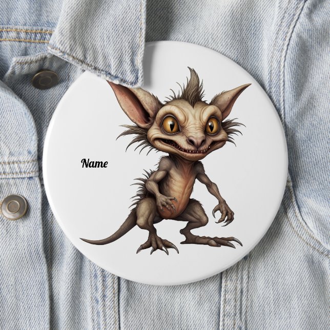 Chupacabra Gremlin Hybrid Illustration Button (Beispiel)