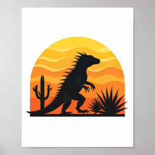 Chupacabra-Sonnenuntergangs-Silhouette-Poster — Vi Poster
