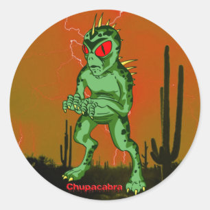 Chupacabra-Sticker Runder Aufkleber