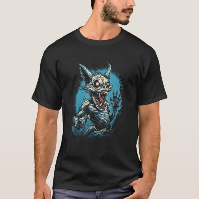 Chupacabra The Goat Sucker by Haunted Horror Hallo T-Shirt (Vorderseite)