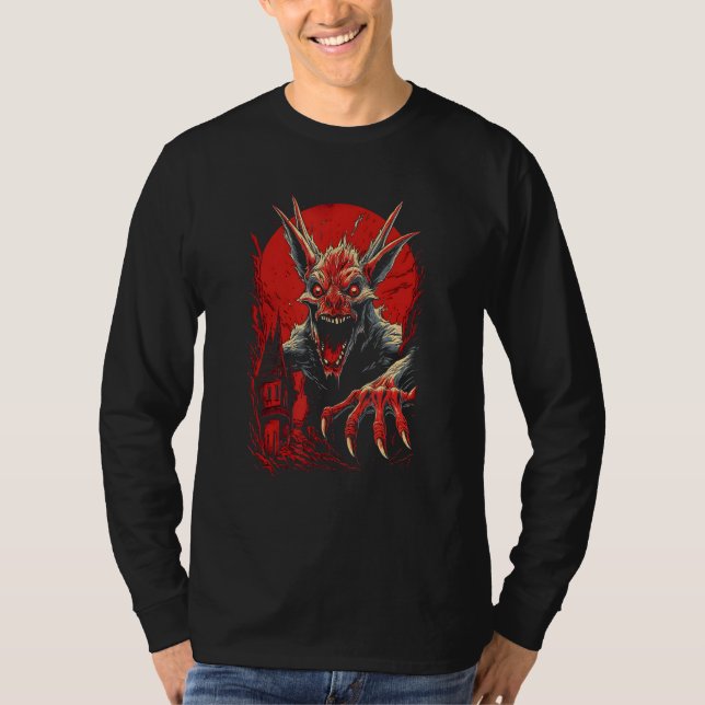 Chupacabra The Goat Sucker by Haunted Horror Hallo T-Shirt (Vorderseite)