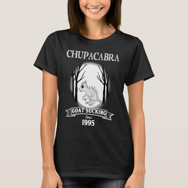 Chupacabra UFO Außerirdische Halloween Kryptozoolo T-Shirt (Vorderseite)