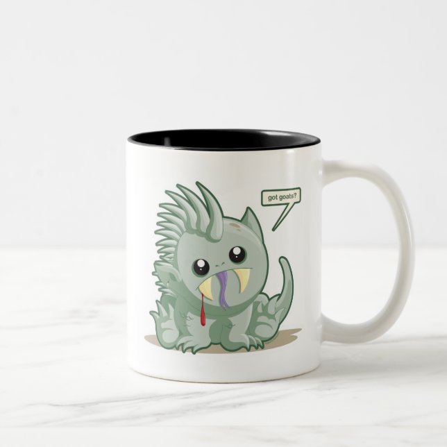 Chupacabra Zweifarbige Tasse (Rechts)