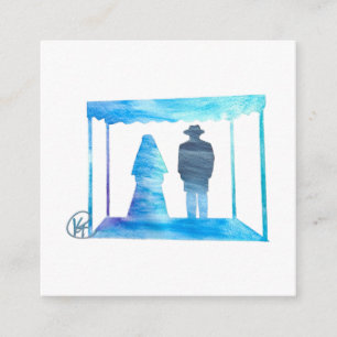 Chupah Jewish Wedding Canopy Art Begleitkarte