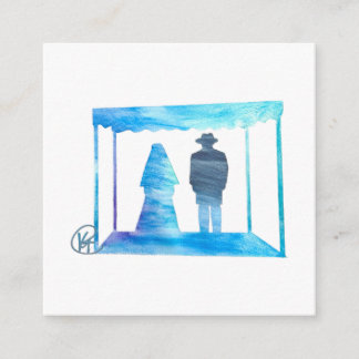 Chupah Jewish Wedding Canopy Art Begleitkarte