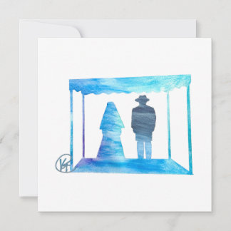 Chupah Jewish Wedding Canopy Art Dankeskarte