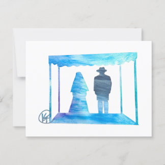 Chupah Jewish Wedding Canopy Art Postkarte