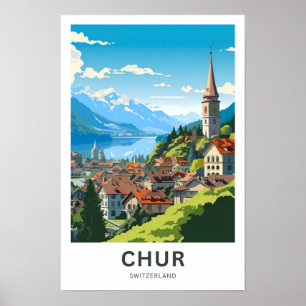 Chur Switzerland Travel Print Poster