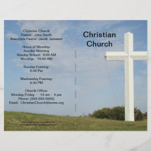 Church Bulletin individuell anpassbar Flyer