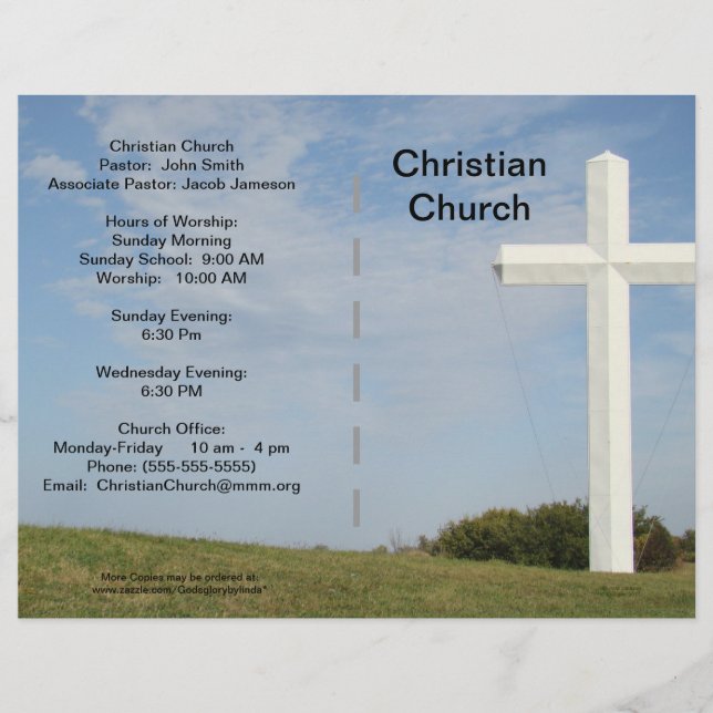 Church Bulletin individuell anpassbar Flyer (Vorne)